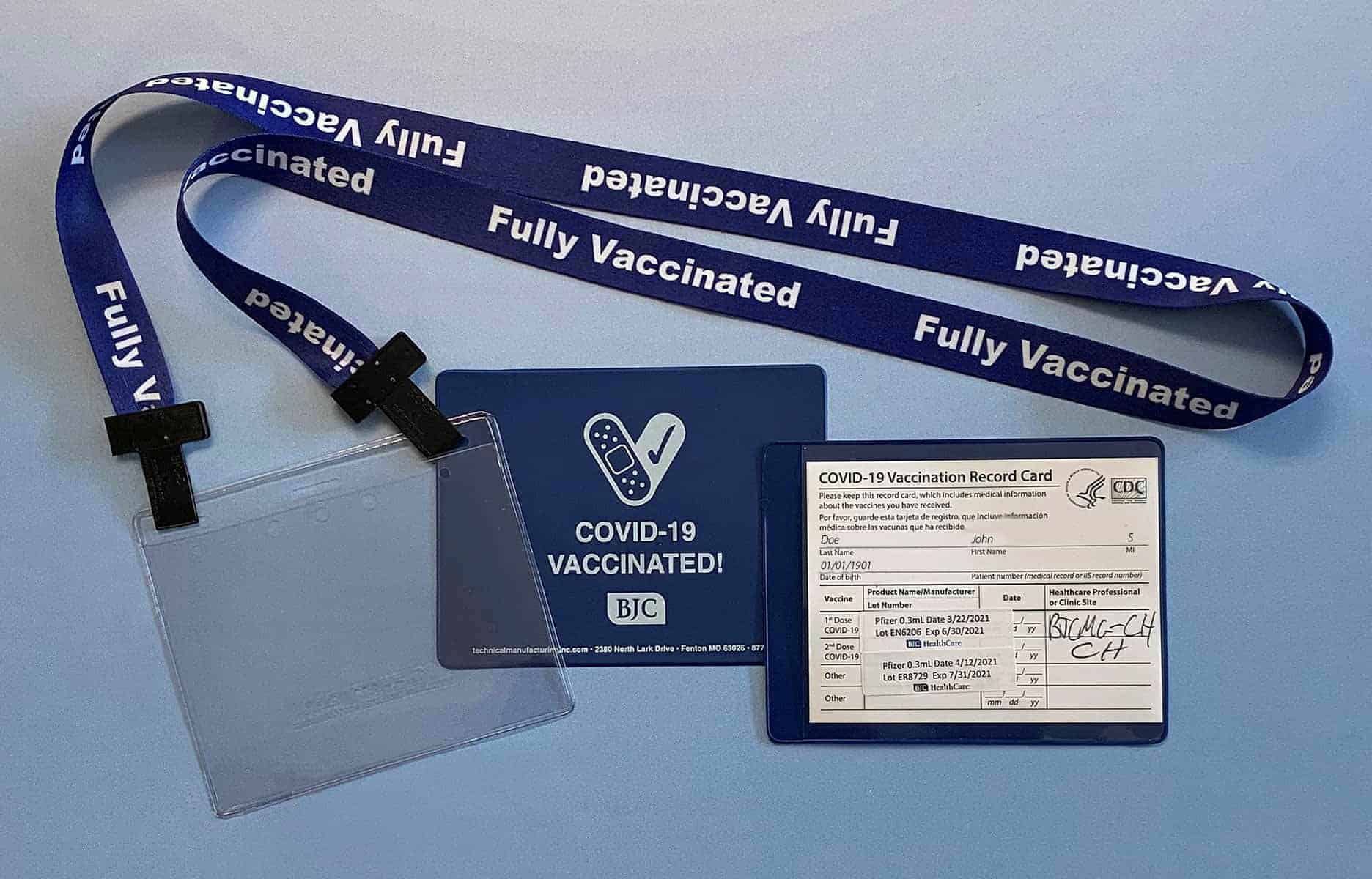 image of a vaccination lanyard